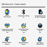 Y80 Ultra Smart Watch 8 in 1 – 8 Straps 49MM Display