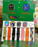 i50 New Model Smart Watch Bundle with 7 Original Straps, 2 Premium Watches & 2 Protective Covers – Bluetooth Calling Smart Watch for Men & Women