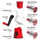 Manual Drum Grater – 3 in 1 Vegetable Cutter & Slicer