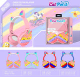 CT-950 Unicorn Bluetooth Headphones – LED Cat Ear Wireless