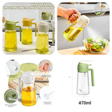 2 in 1 Oil Spray Bottle – 470ml Glass Oil Dispenser
