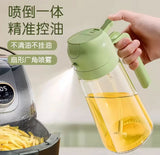 2 in 1 Oil Spray Bottle – 470ml Glass Oil Dispenser