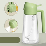 2 in 1 Oil Spray Bottle – 470ml Glass Oil Dispenser