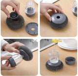 Soap Dispensing Dish Brush – Kitchen Palm Scrubber