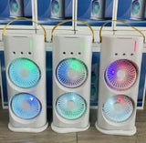 16 Inch Dual Mist Fan – USB Air Cooler with RGB Light