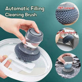 Soap Dispensing Dish Brush – Kitchen Palm Scrubber