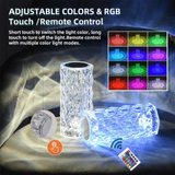 Rose Diamond Crystal Table Lamp – 16 Color RGB Touch Lamp with Remote
