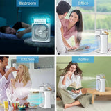 10 Inch Desktop Water Mist Fan – Portable Air Cooler with LED Light