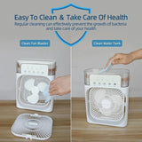 10 Inch Desktop Water Mist Fan – Portable Air Cooler with LED Light
