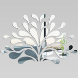 38PCS Acrylic Water Drop Mirror Wall Stickers – Golden