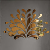 38PCS Acrylic Water Drop Mirror Wall Stickers – Golden